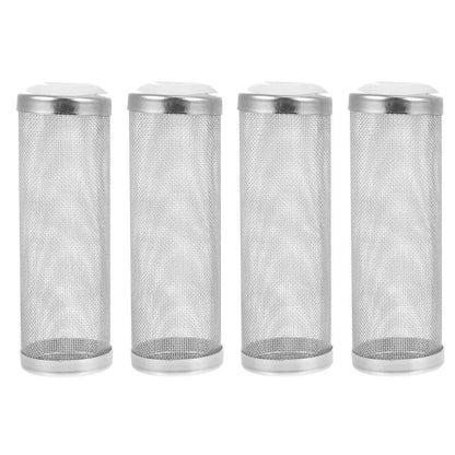 4x Stainless Steel Shrimp Filter Guard Aquarium Intake Protector Fish Safe Mesh - Black-4PCS (12mm)