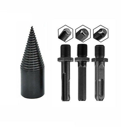 32-42Mm High Speed Twist Firewood Drill Bit Wood Splitting Splitter Cone Driver - 38MM