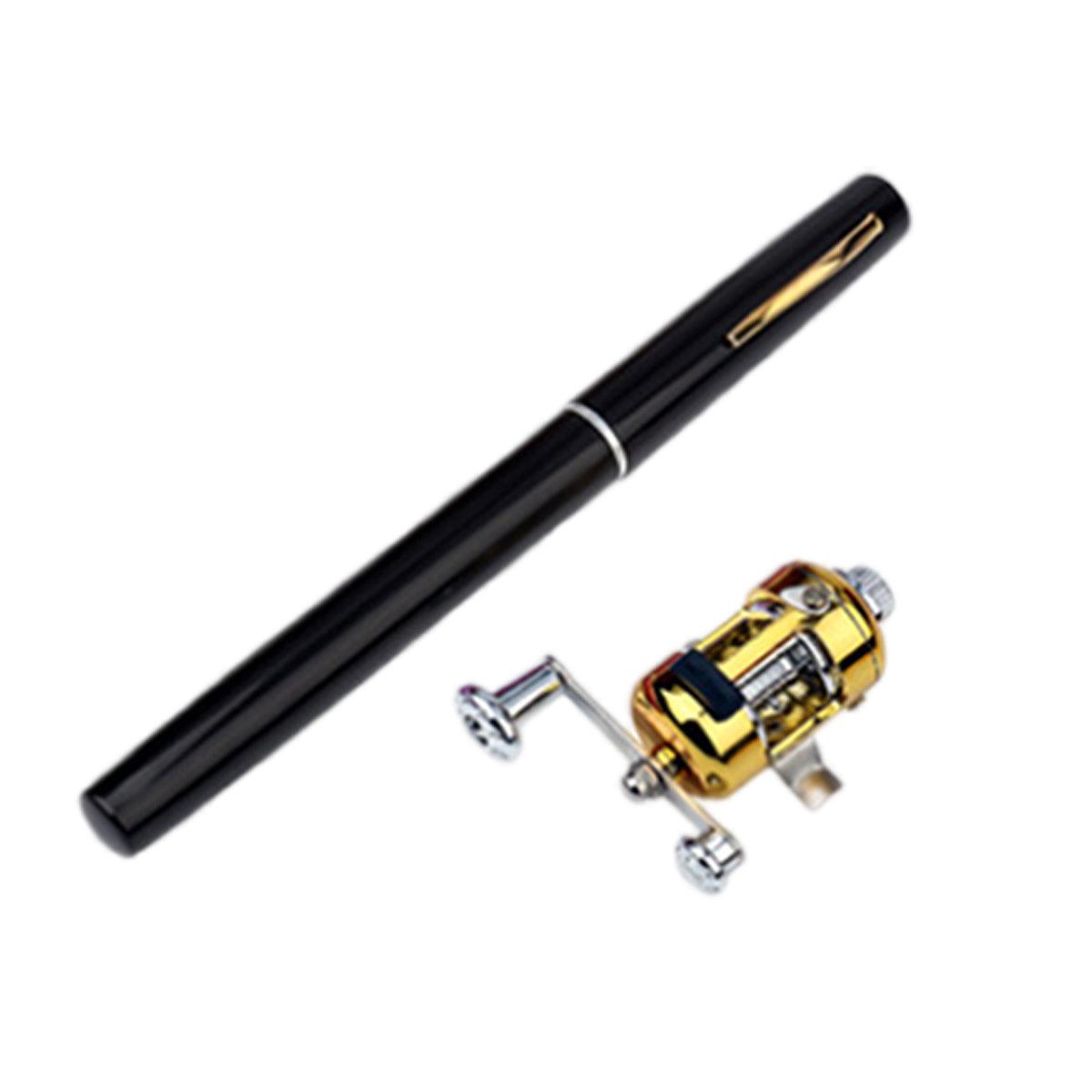 Mini Pen Fishing Rod Pocket Size Portable Telescopic Travel Fishing Pole Tool - Silver - Factory Direct Shop