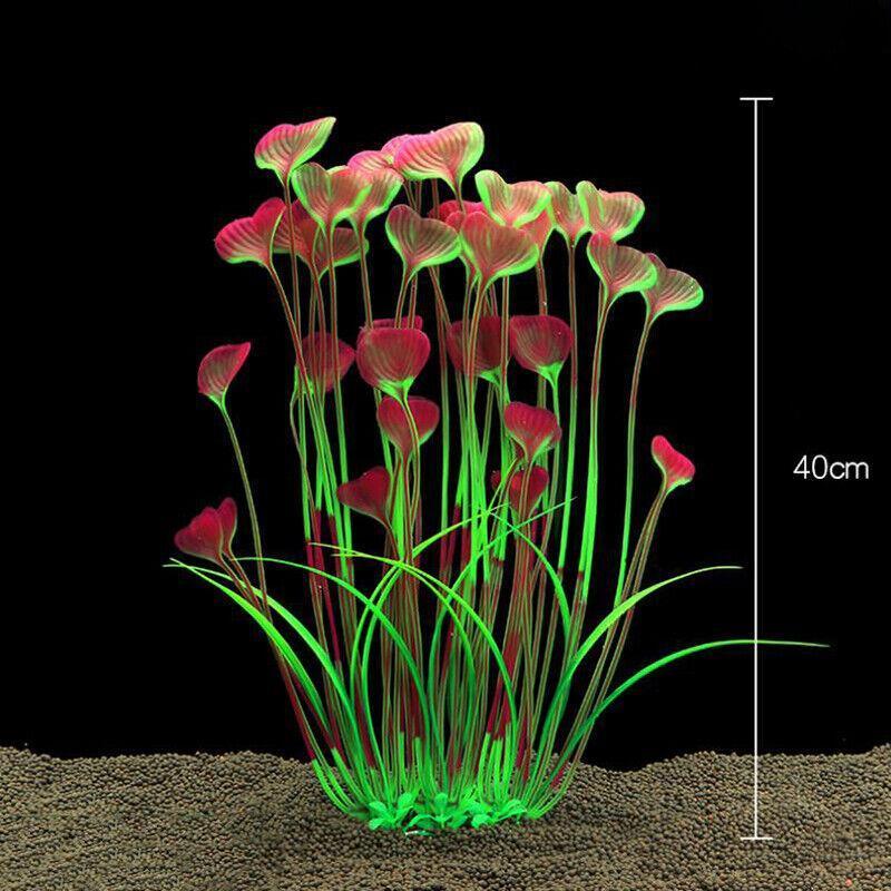 Aquarium 40Cm Artificial Simulation Water Plants Fish Tank Plant Grass Decor Au - Green