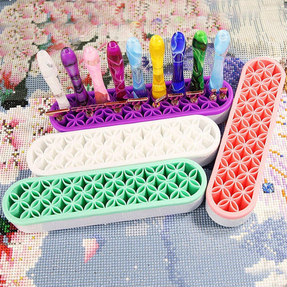 Silicone Makeup Organizer Cosmetic Storage Box Lipstick Brush Holder Desktop Box - Blue