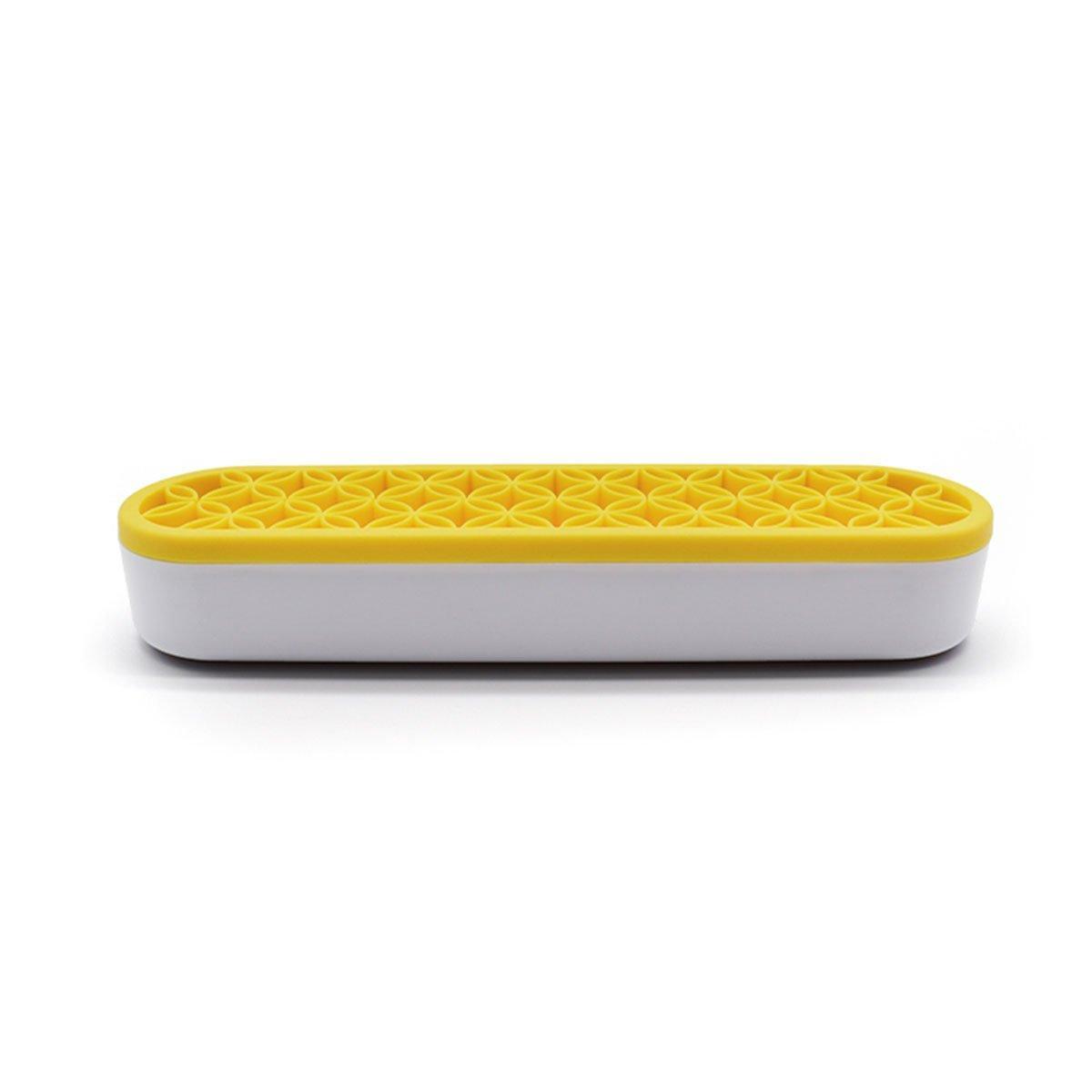 Silicone Makeup Organizer Cosmetic Storage Box Lipstick Brush Holder Desktop Box - Blue