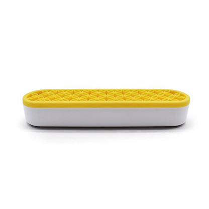 Silicone Makeup Organizer Cosmetic Storage Box Lipstick Brush Holder Desktop Box - Blue