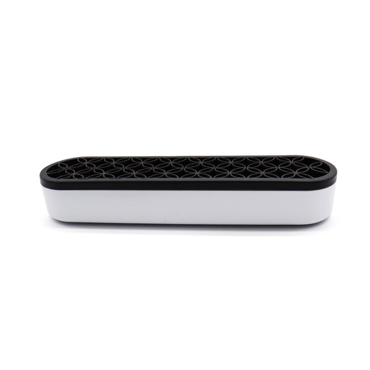 Silicone Makeup Organizer Cosmetic Storage Box Lipstick Brush Holder Desktop Box - Flesh Pink
