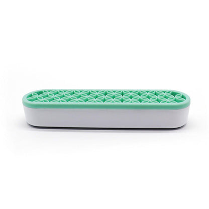 Silicone Makeup Organizer Cosmetic Storage Box Lipstick Brush Holder Desktop Box - Flesh Pink