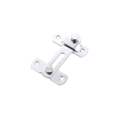 2 Sets 90 Degree Sliding Door Latch Lock Catch Kit for Home Use - Flat-Black-L