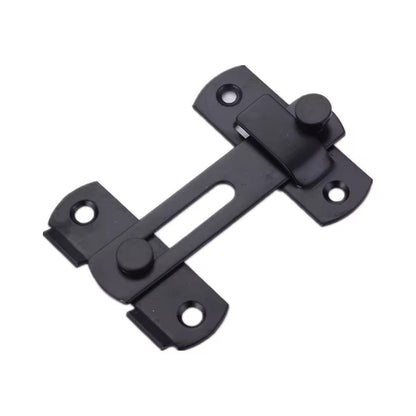 2 Sets 90 Degree Sliding Door Latch Lock Catch Kit for Home Use - Flat-Black-L