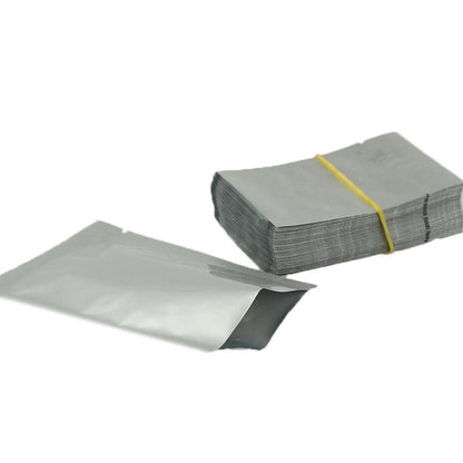 Silver Open Top Aluminum Foil Packaging Bags Heat Seal Vacuum Food Pouches - 20X30CM