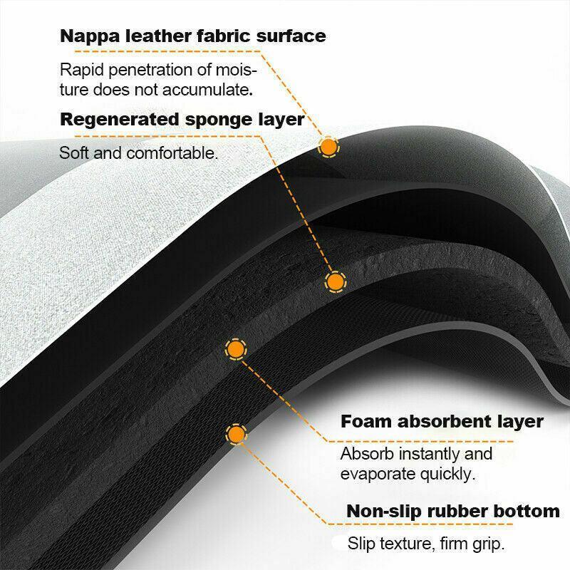 50x80CM Super Absorbent Floor Mat Soft Quick-Drying Non-Slip Diatom Mud Bath - Blue-Oval