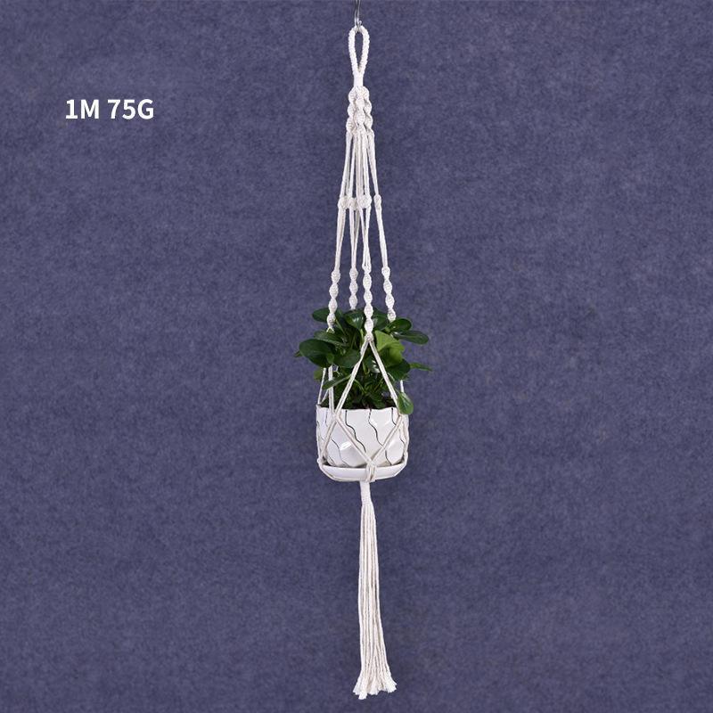Macrame Plant Flower Pot Holder Hanger Hanging Planter Basket Hemp Rope Braided - #15