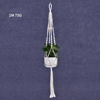 Macrame Plant Flower Pot Holder Hanger Hanging Planter Basket Hemp Rope Braided - #05