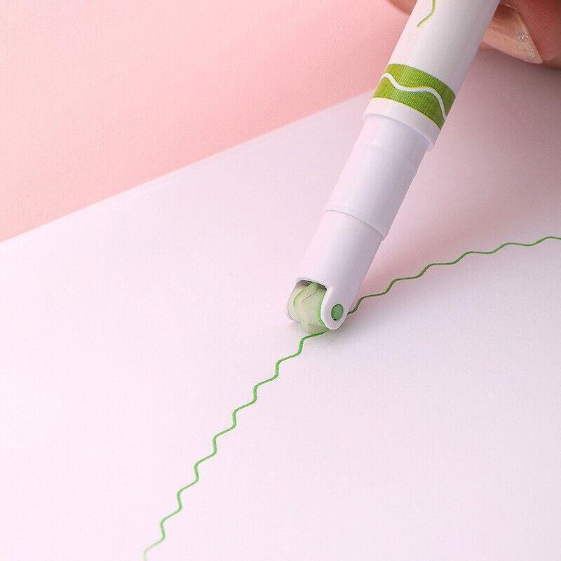 6PCS Dual Tip Line Drawing Pens – Fun Patterned Colour Markers Set