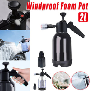 2L Car Wash Foam Sprayer Hand Held Pump Wash Spray Bottle Snow Foam Detailing - White
