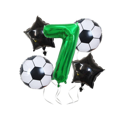 32 Inch Green Soccer Balloons 5 Pieces Set World Cup Birthday Party Decoration - 9