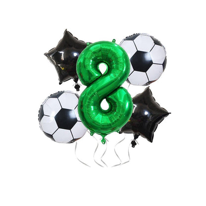 32 Inch Green Soccer Balloons 5 Pieces Set World Cup Birthday Party Decoration - 9