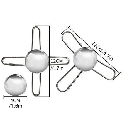 3/4 Forks Stainless Steel Ice Balls Reusable Spherical Whisky Chilling Stones - 4 Forks