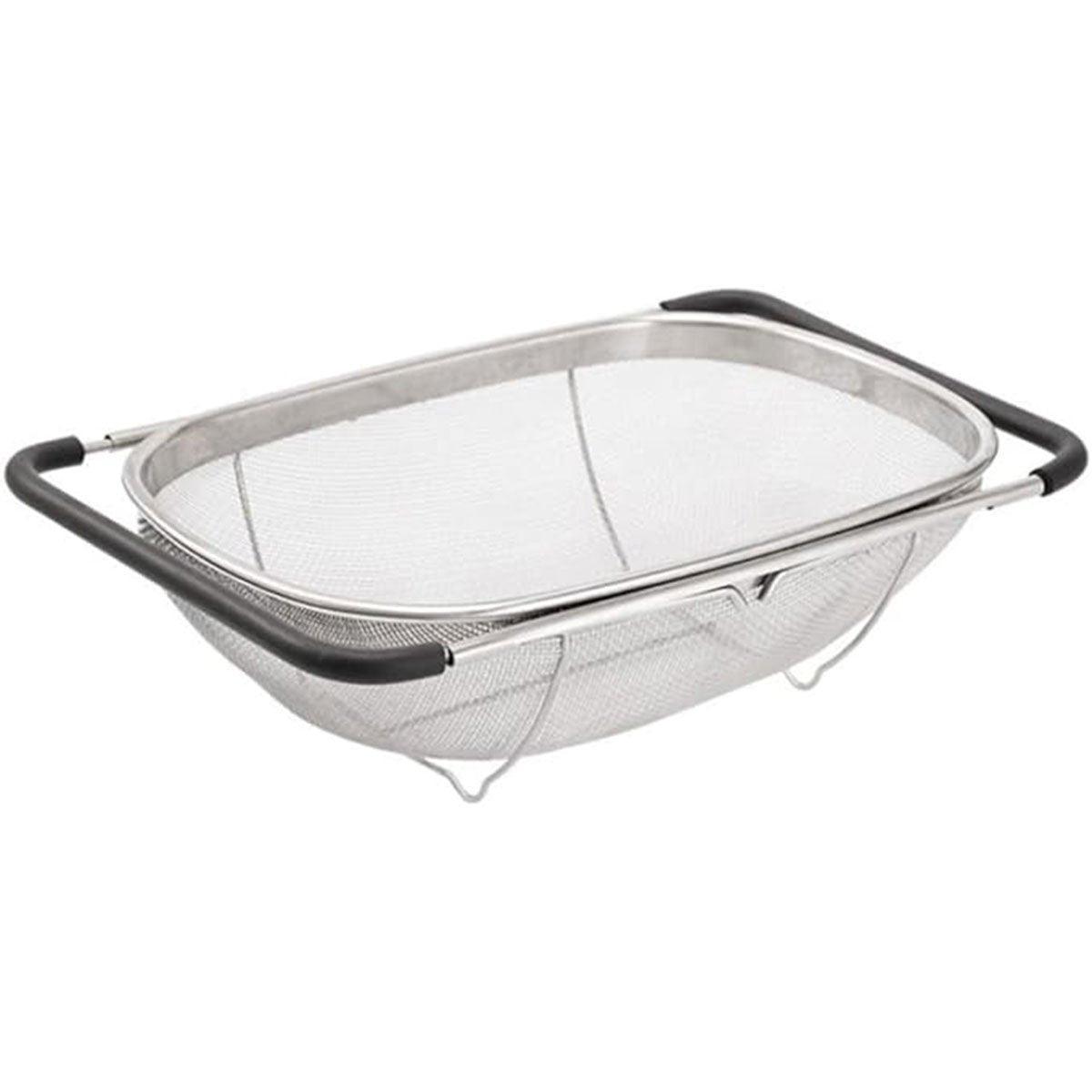 Stainless Steel Telescopic Sink Basket Multi Purpose Fruit Vegetable Strainer