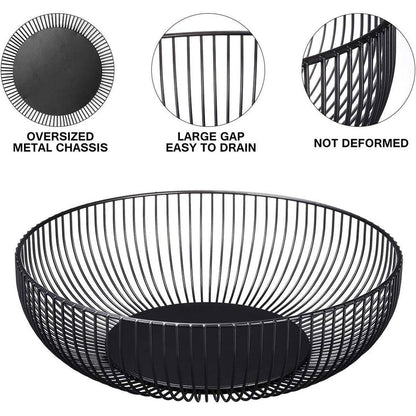 Multi Functional Wire Storage Basket Fruit Vegetable Holder for Kitchen Counter