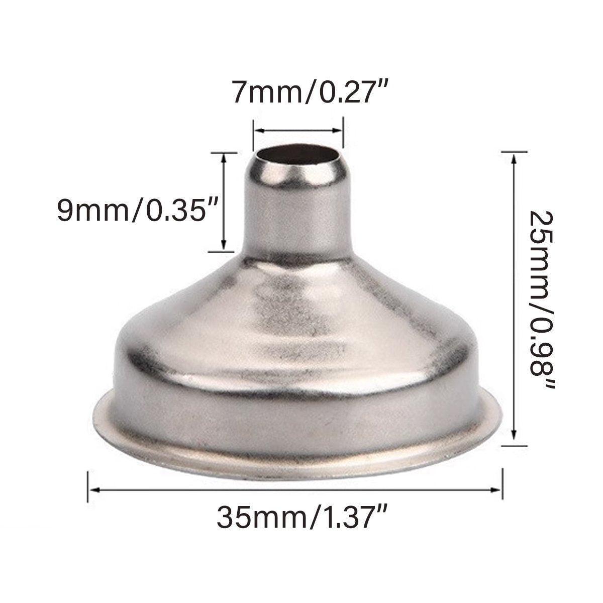 10 PCS Stainless Steel Small Funnel Set for Hip Flasks Camping Kitchen Use