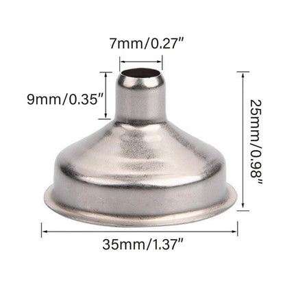 10 PCS Stainless Steel Small Funnel Set for Hip Flasks Camping Kitchen Use