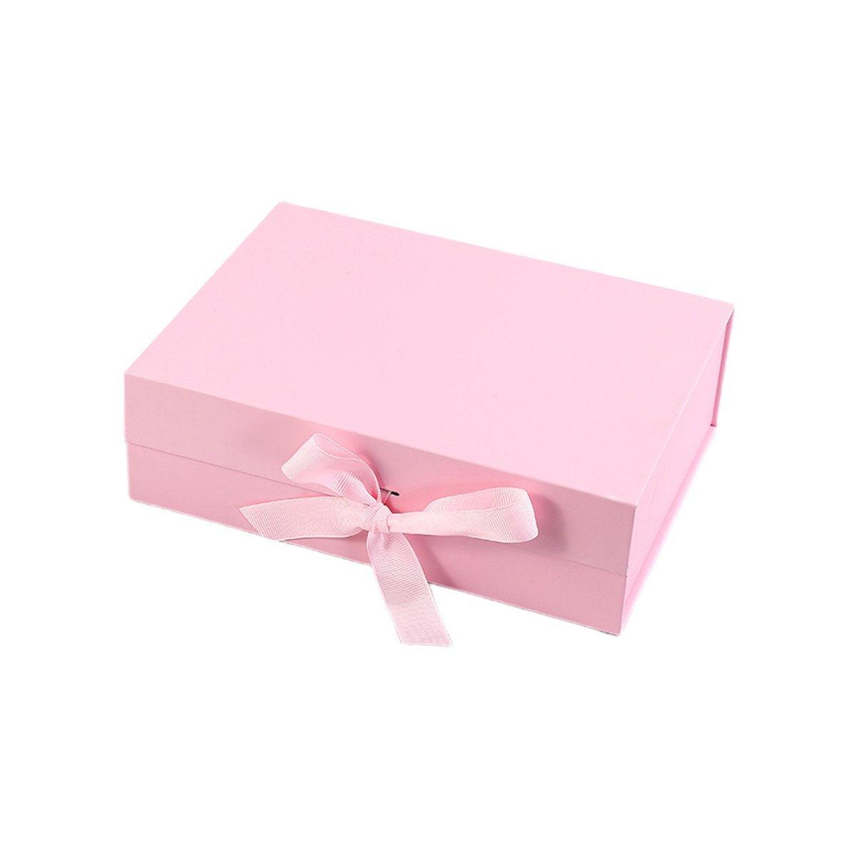 5X Medium Premium Gift Boxes with Ribbon Multi-Color Hamper Packaging Set - Orange