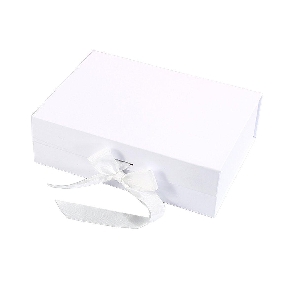 5X Medium Premium Gift Boxes with Ribbon Multi-Color Hamper Packaging Set - Orange