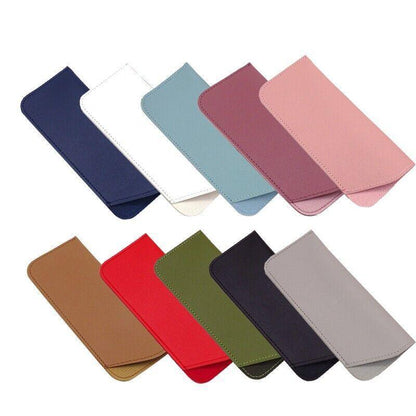 Pu Leather Eyeglass Sunglasses Reading Glasses Case Soft Pouch Bag Pocket - Green