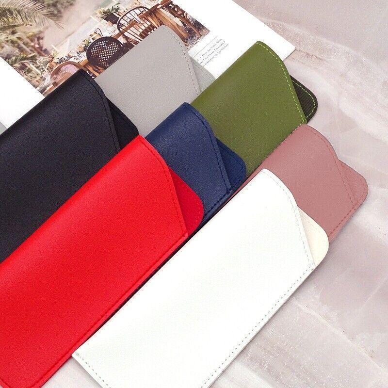 Pu Leather Eyeglass Sunglasses Reading Glasses Case Soft Pouch Bag Pocket - Green