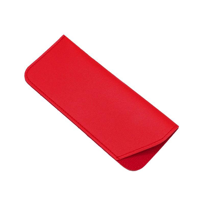 Pu Leather Eyeglass Sunglasses Reading Glasses Case Soft Pouch Bag Pocket - Green