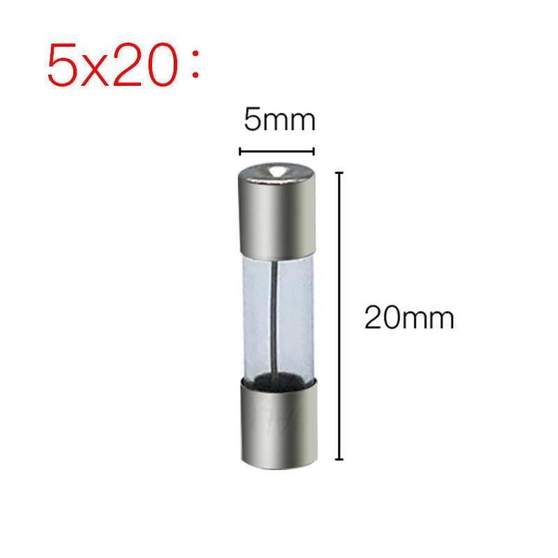 20Pcs M205 Glass Fuse 5Mm X 20Mm Slow Blow 250V / Select From 0.5A To 10A  Amp - 20PCS F5A