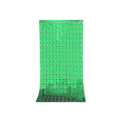 Rectangle Tinsel Curtain Shimmer Wall Backdrop 2M Length Party Decoration Sequin - Gold