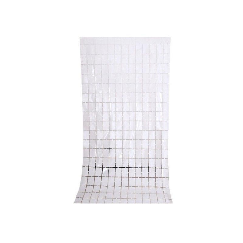 Rectangle Tinsel Curtain Shimmer Wall Backdrop 2M Length Party Decoration Sequin - Rose Gold