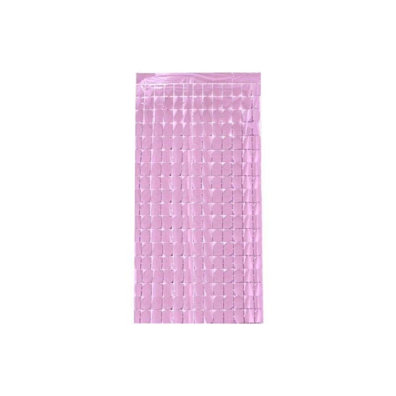 Rectangle Tinsel Curtain Shimmer Wall Backdrop 2M Length Party Decoration Sequin - White