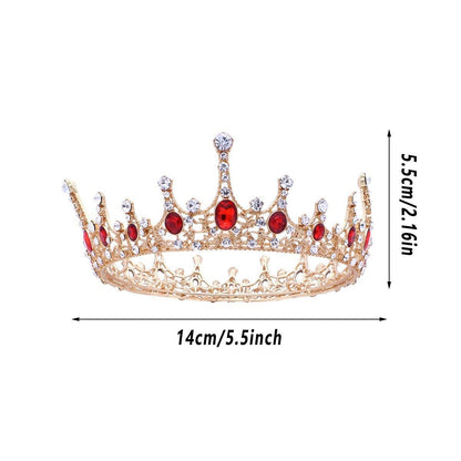 Vintage Princess Wedding Crown Hair Accessories Bridal Round Tiara Headpiece