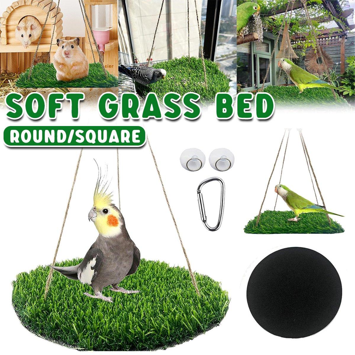 Parrot Turf Hammock Climbing Toy for Hamster Pet Bed Hanging Swing for Small Pet - Roundness - Factory Direct Shop