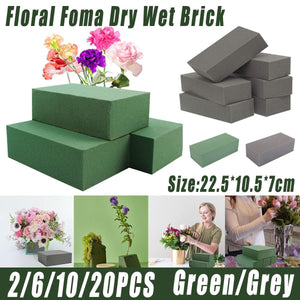 Floral Foam Blocks for Dry Wet Artificial Flower Arrangements Florist Supplies - Wet 2PCS
