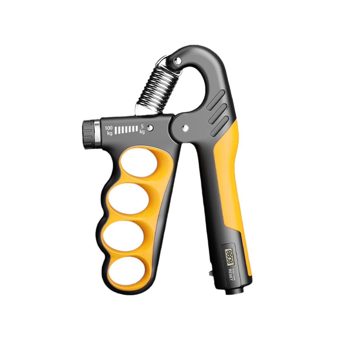 Adjustable Hand Grip Strengthener with Counter Forearm Finger Exerciser Trainer - Grey