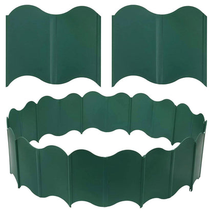 20PCS Garden Edging Fence Decorative Plastic Lawn Border Panels Landscaping - White