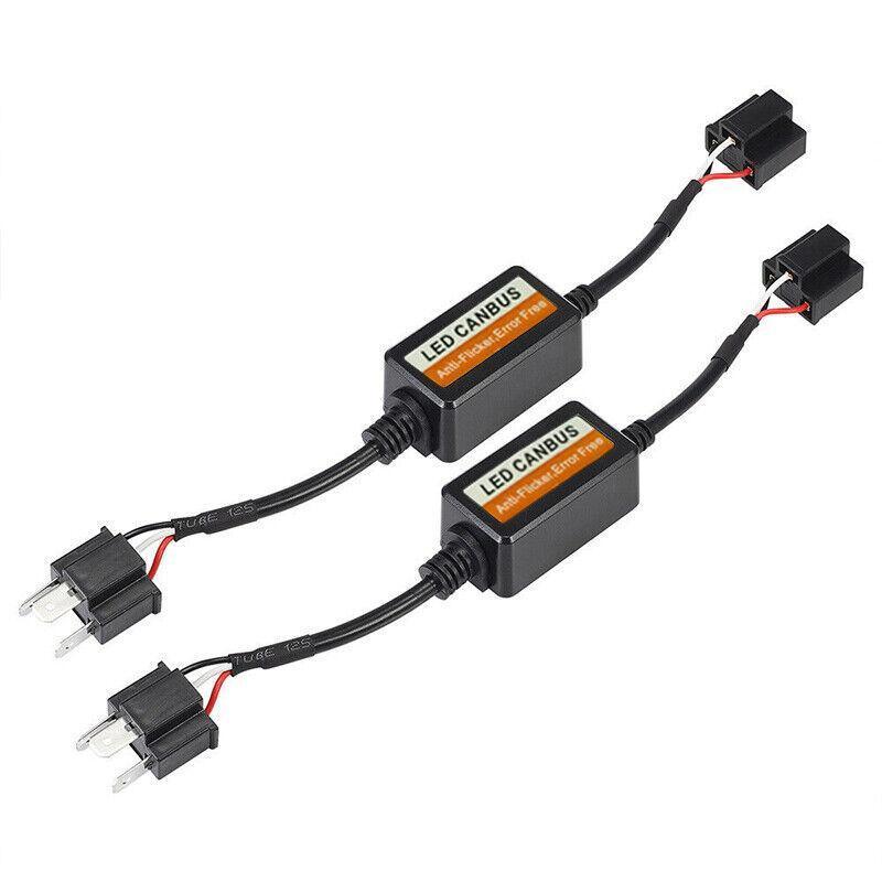 2PCS H4 CANBUS LED Headlight Decoder Anti Flicker Error Canceller Load Resistor