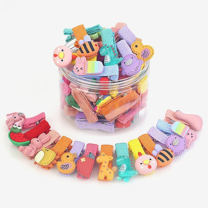 26Pcs Hair Clips Set Snap Bows and Hairpins for Styling and Everyday Use - Heart ( Without Bottle)