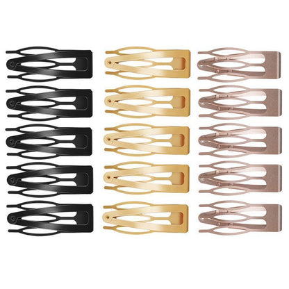 UP 30X Double-grip Hair Clips Metal Snap Barrettes Hair Styling Tool Women Girls - Rose Gold(10PCS)