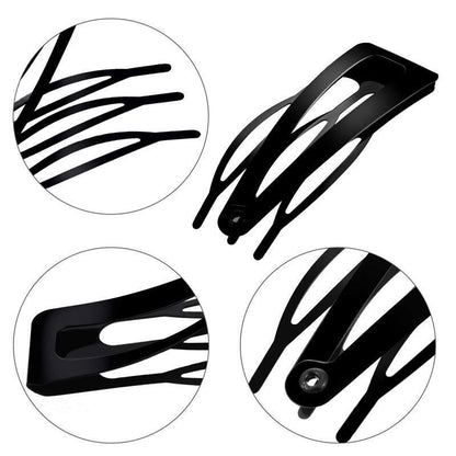 UP 30X Double-grip Hair Clips Metal Snap Barrettes Hair Styling Tool Women Girls - Rose Gold(10PCS)