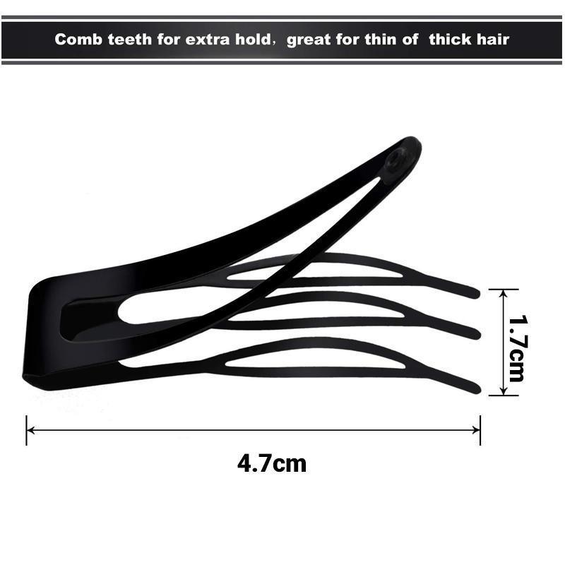 UP 30X Double-grip Hair Clips Metal Snap Barrettes Hair Styling Tool Women Girls - Rose Gold(10PCS)