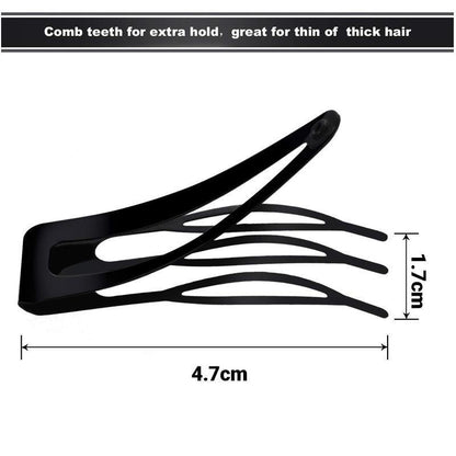 UP 30X Double-grip Hair Clips Metal Snap Barrettes Hair Styling Tool Women Girls - Rose Gold(10PCS)