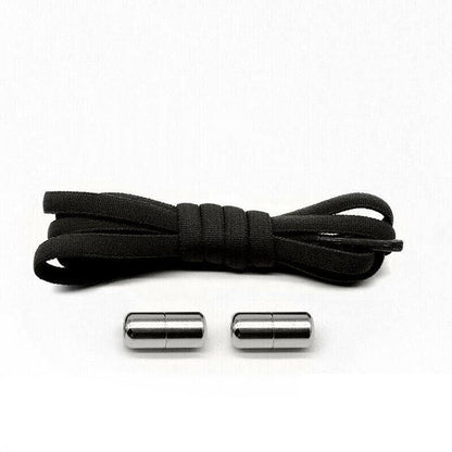 No Tie Locked Elastic Shoelace Shoe Lace Lazy Laces Sneakers Sports - Grey