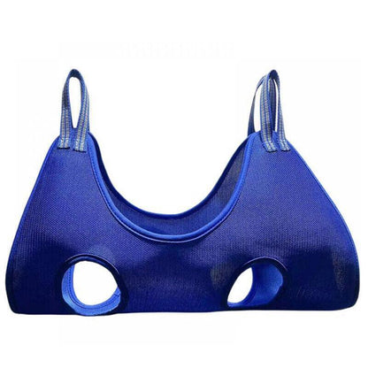 L Size Hammock Helper Pet Dog Cat Grooming Restraint Bags For Bathing Trimming Nail - Red