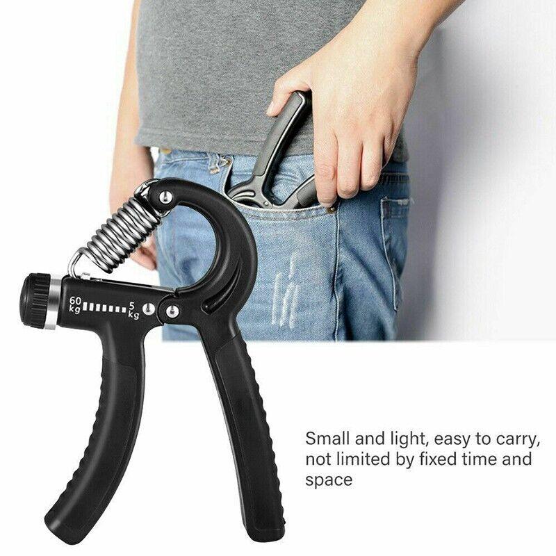 Adjustable Power Hand Grip Forearm Exerciser Gripper Strengthener Trainer 5-60Kg - Orange