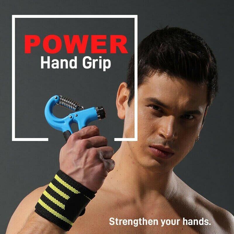 Adjustable Power Hand Grip Forearm Exerciser Gripper Strengthener Trainer 5-60Kg - Red