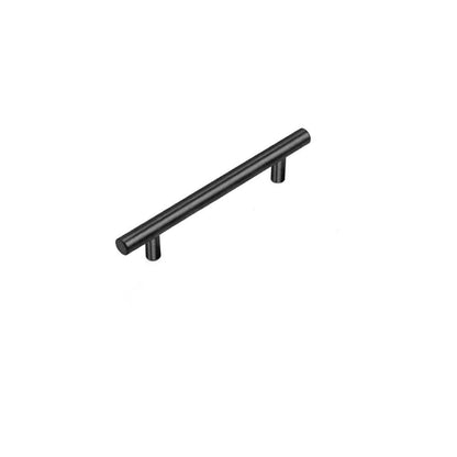 5PCS Black Kitchen Cabinet Door Handles Stainless Steel Door Drawer Pull T Bar - 200mm/128mm