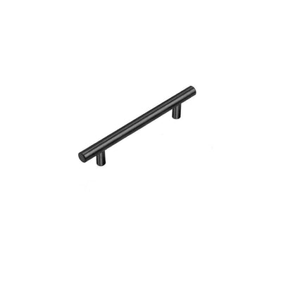 5PCS Black Kitchen Cabinet Door Handles Stainless Steel Door Drawer Pull T Bar - 200mm/128mm